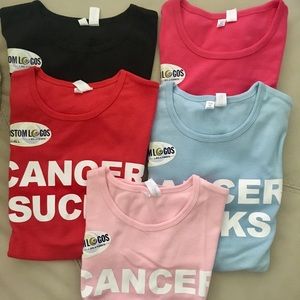 🆕 Ladies CANCER SUCKS Tee S, M, L in 5 colors